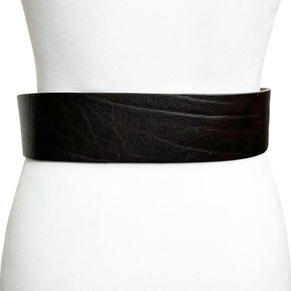 Hache Embellished Western Leather Belt‎ Dark Brown Women\'s Size 90/105 main image 9